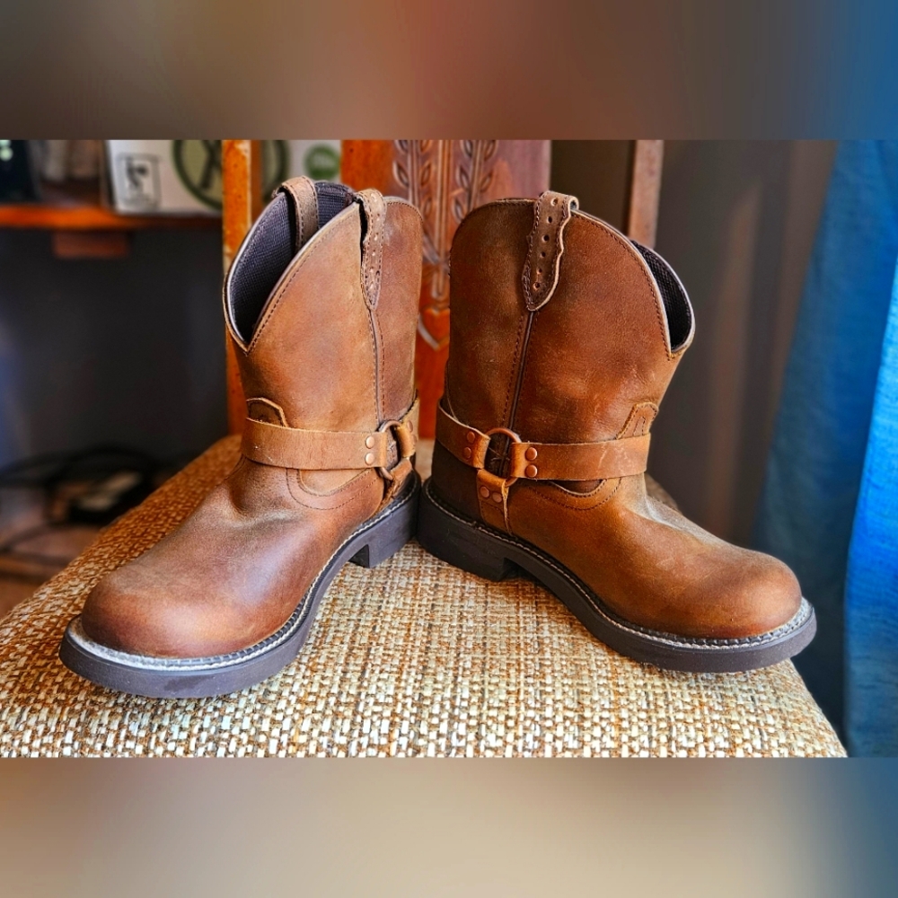 Brown Leather Ankle Boots